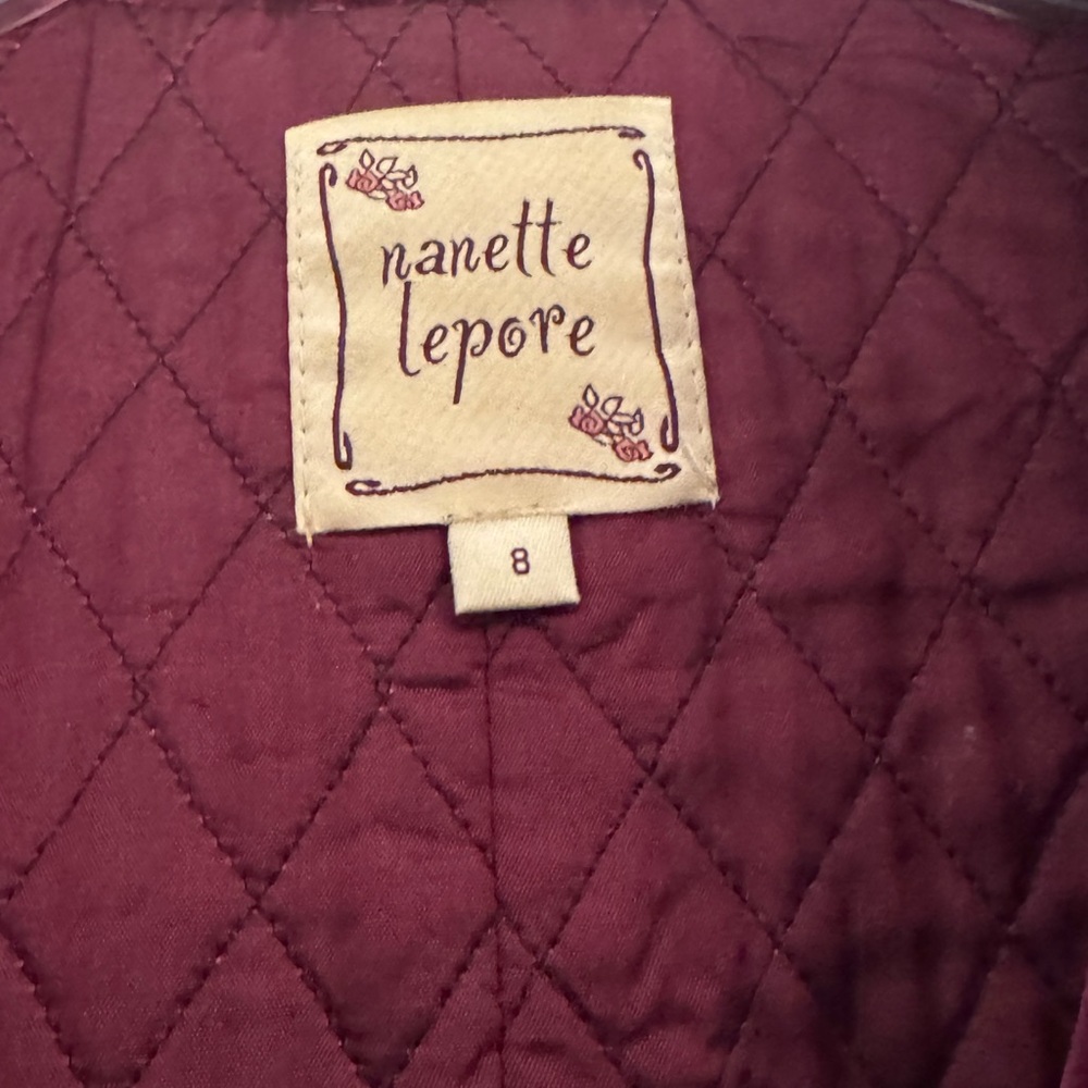 Nanette Lepore Raspberry Soft Velvet Jacket - Picture 2 of 8